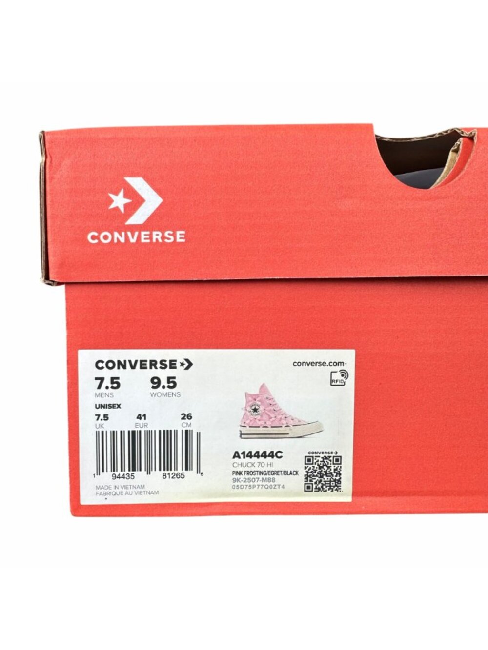⭐Converse Chuck 70 Hi Bow Studded Size 9.5 Women's Shoes Sneakers Pink A14444C⭐ - Picture 9 of 10